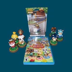 Animal Crossing Amiibo Festival for Nintendo Wii U & amiibo bundle NIB Resetti